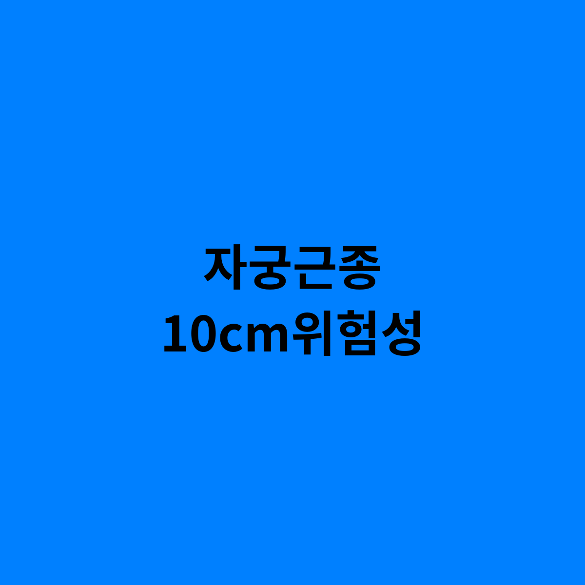 자궁근종 10cm위험성