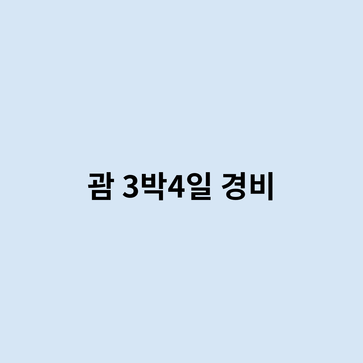 괌 3박4일 경비