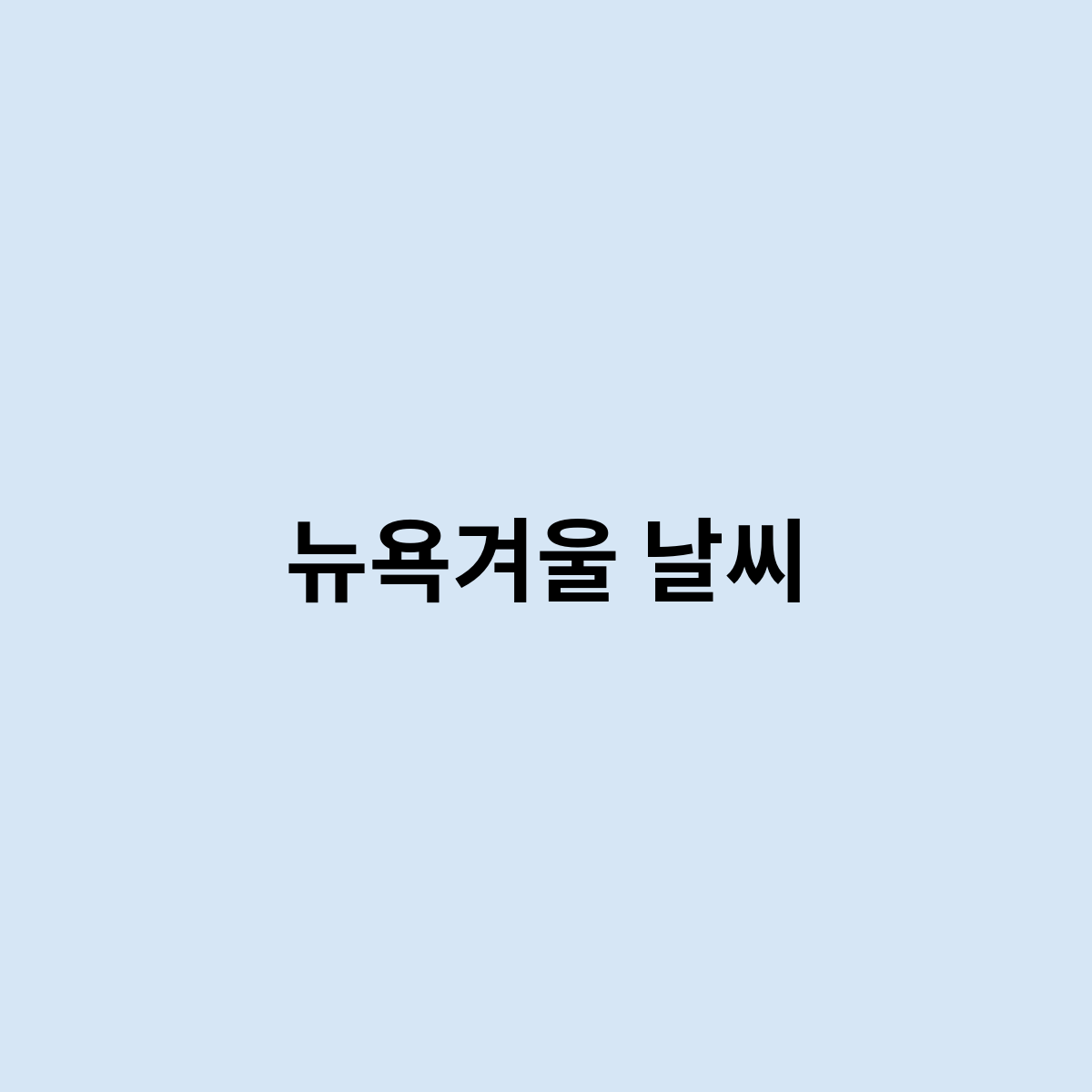 뉴욕겨울 날씨는 어떻게 되나요 ? 한번 알아보자