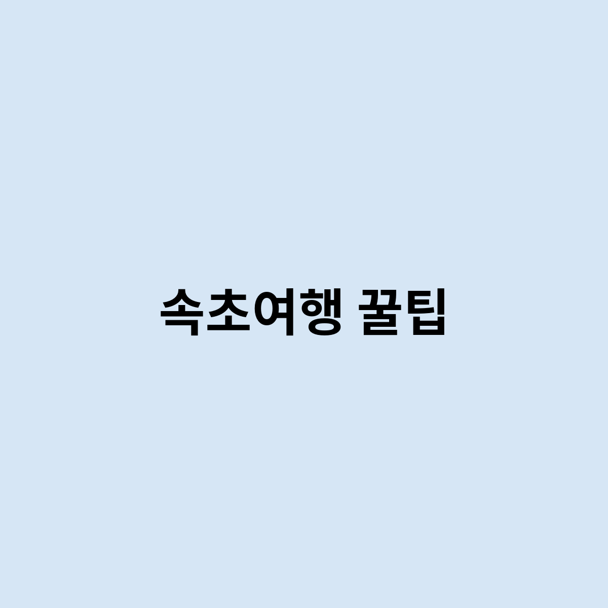 속초여행 꿀팁은 어떤게 있을까요 ?