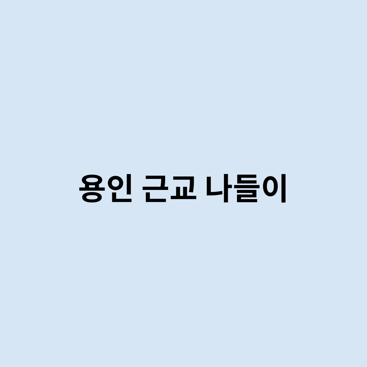 용인 근교 나들이