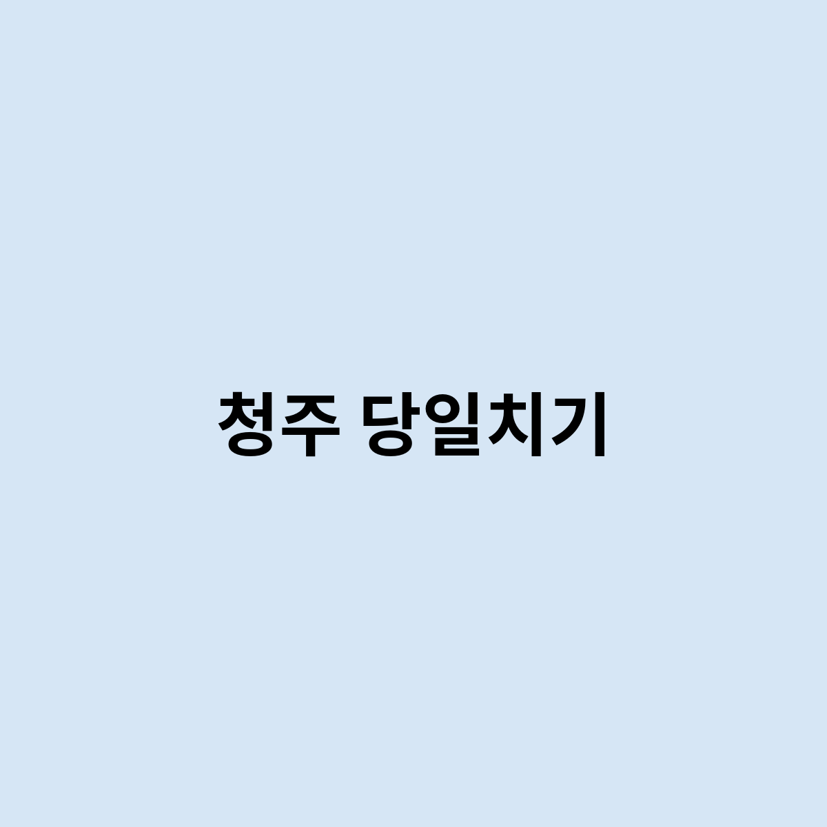청주 당일치기