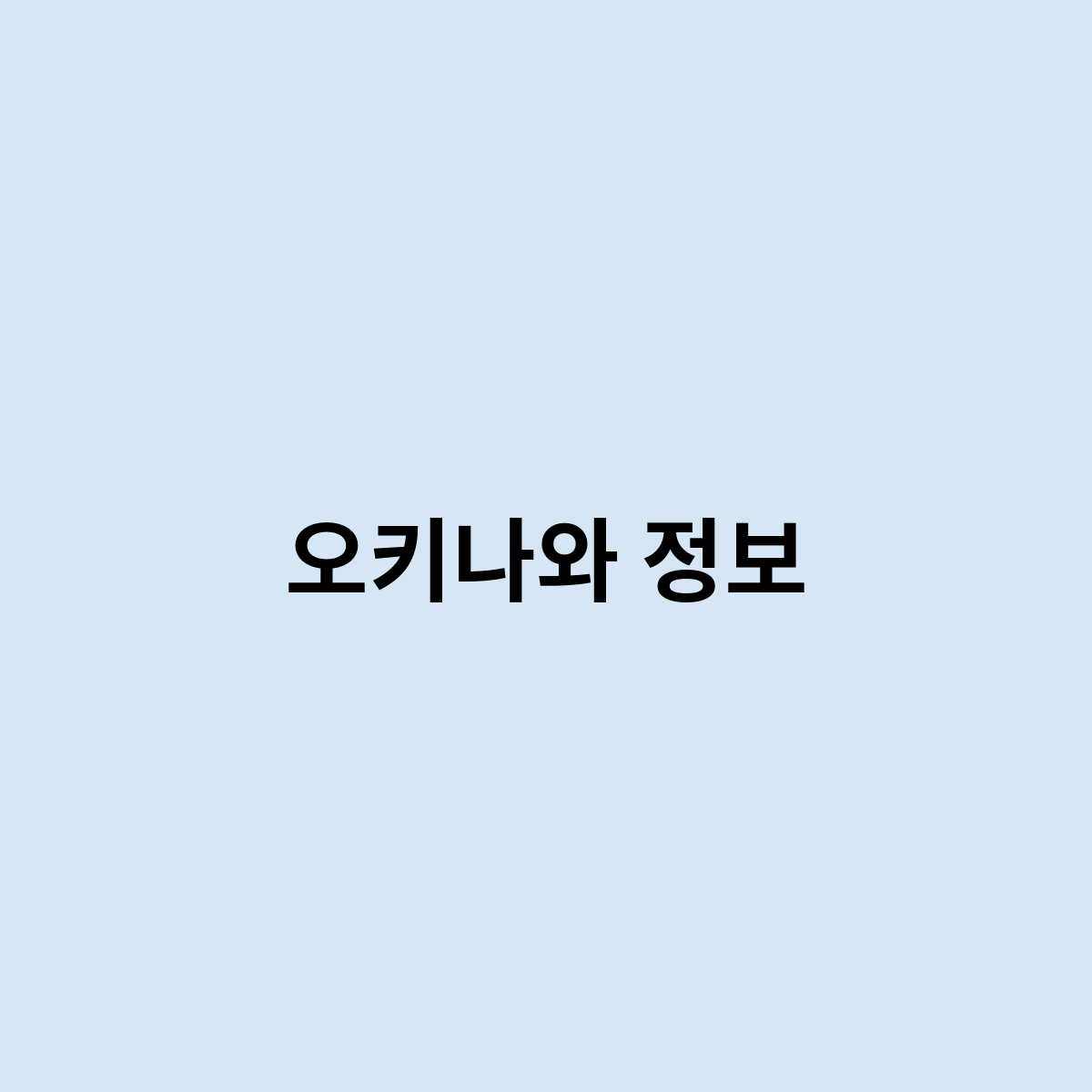오키나와 정보