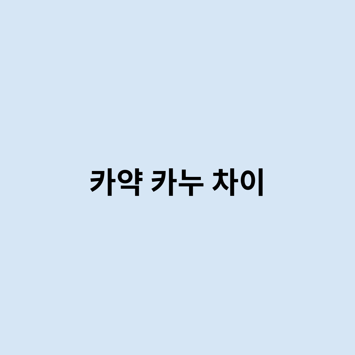 카약 카누 차이