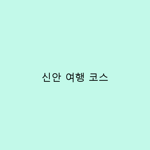 신안 여행 코스 숨겨진 명소와 즐길 거리 총정리