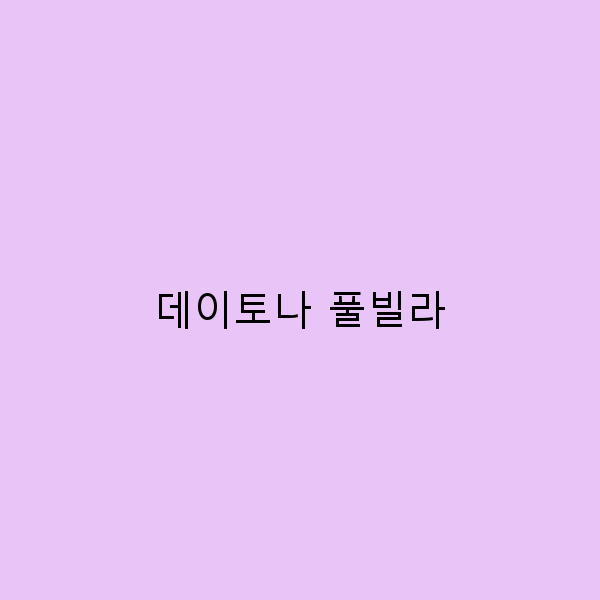 데이토나 풀빌라에서의 완벽한 휴가, 놓치지 마세요!
