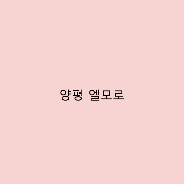 양평 엘모로에서의 완벽한 여행 루트 5가지