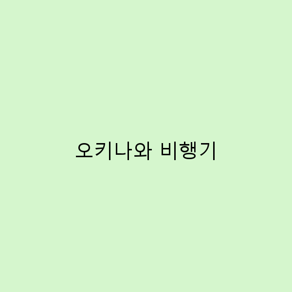 오키나와 비행기로 떠나는 완벽한 여행 가이드