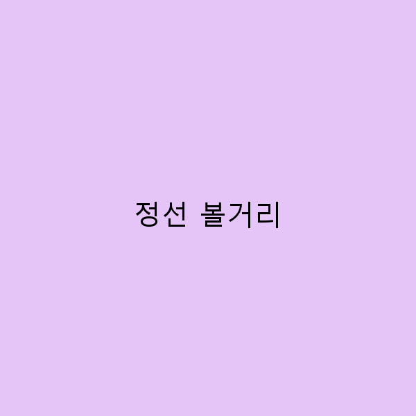 정선 볼거리 10곳 여행 필수 코스 완벽 가이드