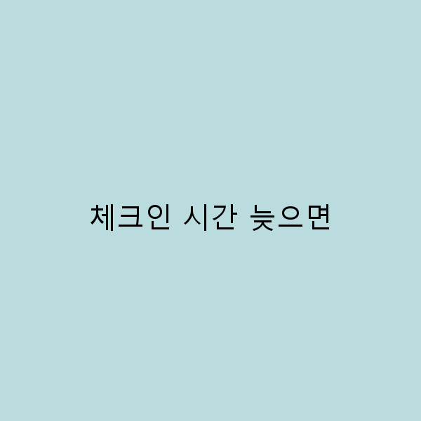 늦은 체크인 시간, 여행에서 꼭 알아야 할 팁 5가지
