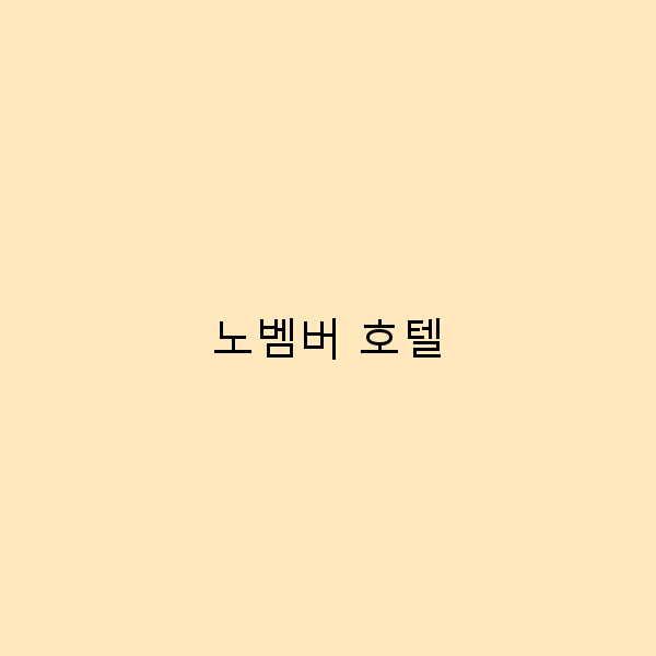 노벰버 호텔에서 완벽한 여행을 위한 5가지 팁