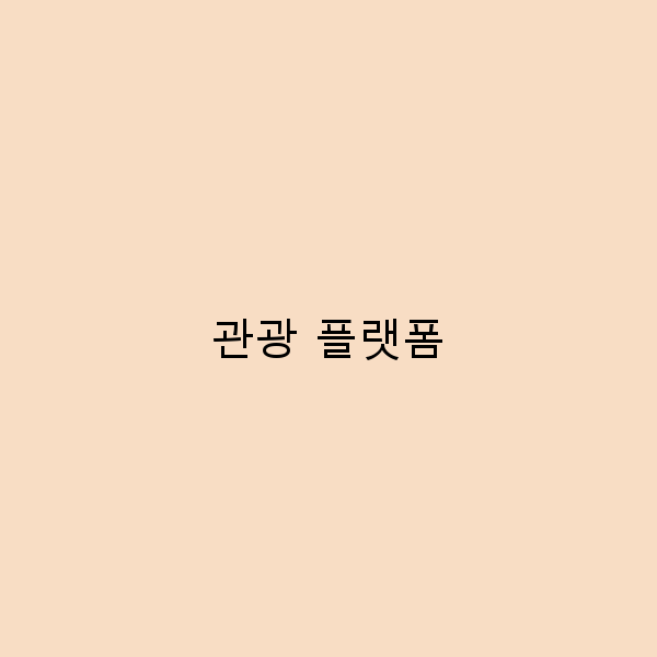 관광 플랫폼으로 떠나는 완벽한 여행 준비 팁