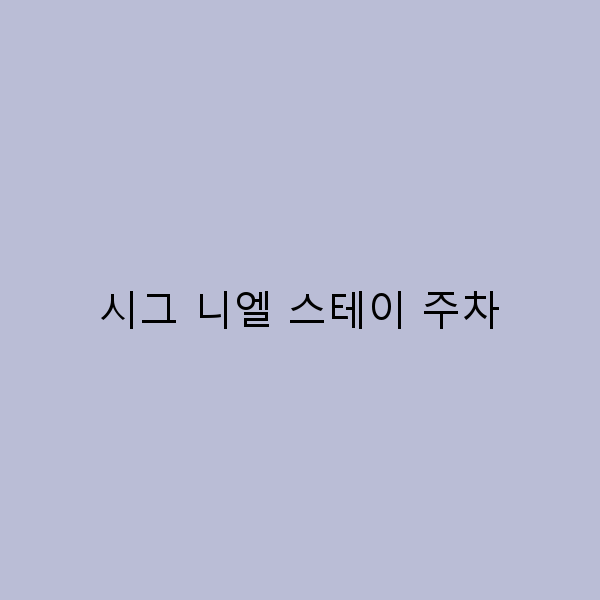 시그니엘 스테이 주차, 완벽 가이드로 여행 준비하기