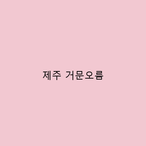 제주 거문오름에서 만나는 숨겨진 자연의 아름다움
