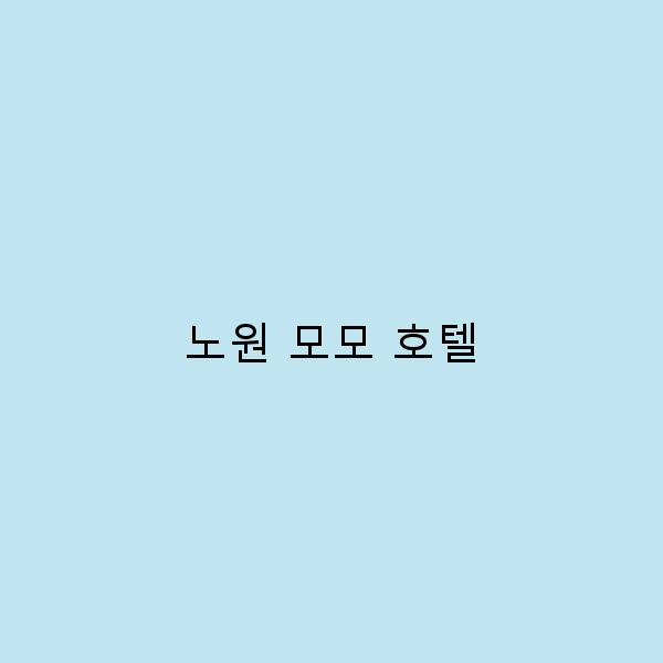 노원 모모 호텔에서의 완벽한 휴식, 여행 꿀팁 공개!