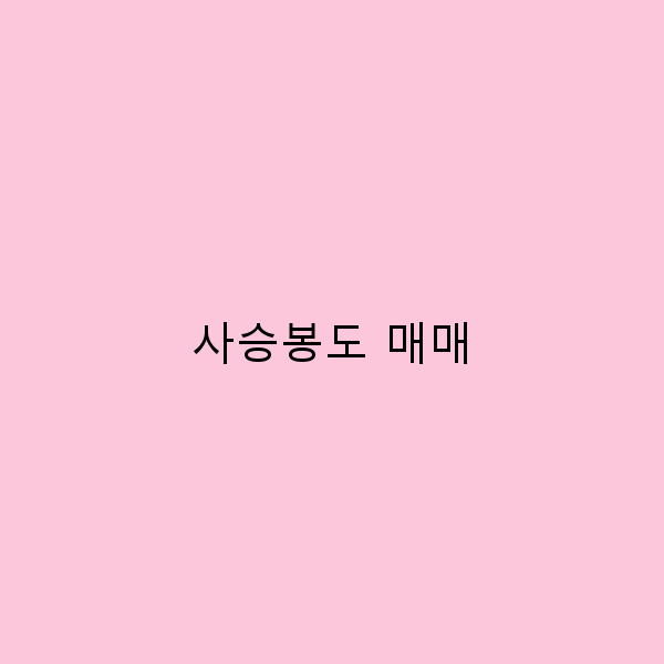 사승봉도 매매로 떠나는 완벽한 여행 가이드