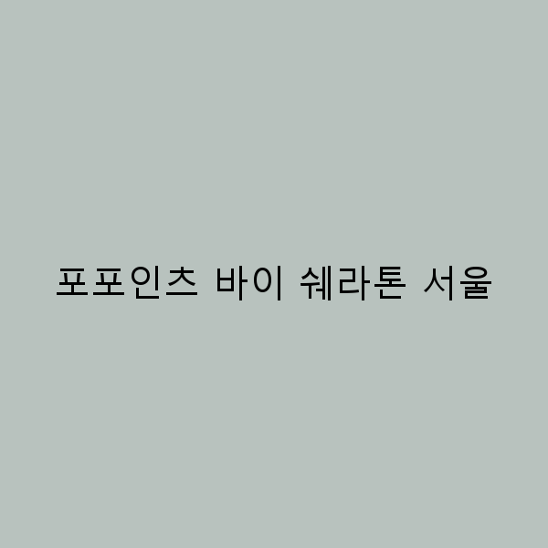 포포인츠 바이 쉐라톤 서울에서의 완벽한 여행 가이드