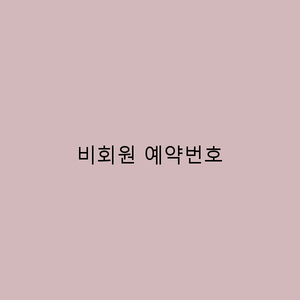 비회원 예약번호로 쉽게 여행 계획 세우기