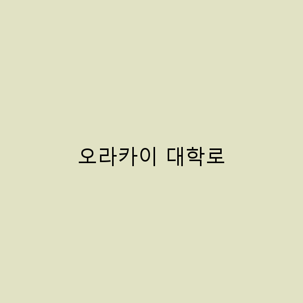 오라카이 대학로에서의 완벽한 여행 가이드 10가지 팁