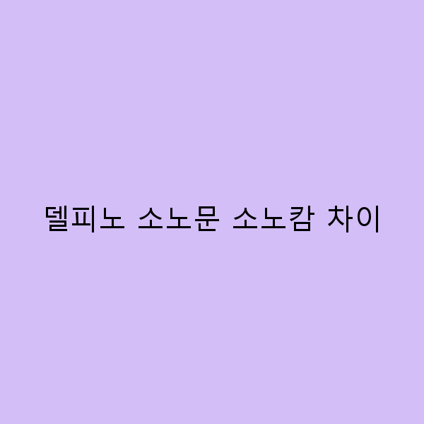 델피노 소노문 소노캄 차이, 최고의 여행 선택은 무엇일까 2025년 최신 비교