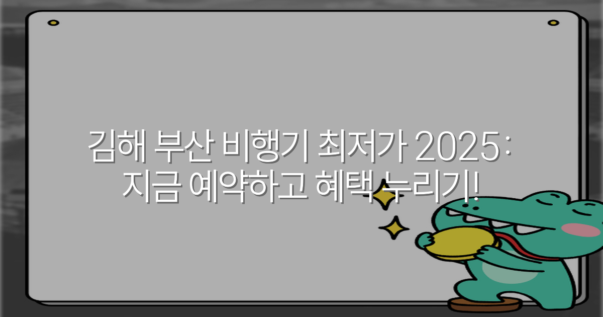 김해 부산 비행기 최저가 2025: 지금 예약하고 혜택 누리기!