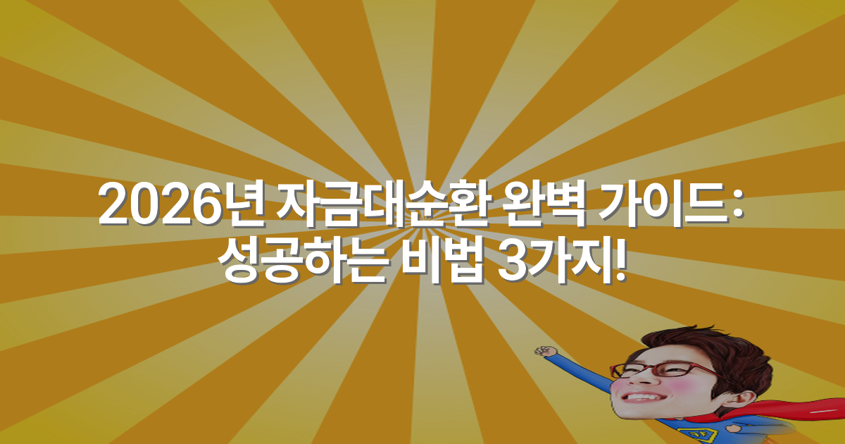 2026년 자금대순환 완벽 가이드: 성공하는 비법 3가지!