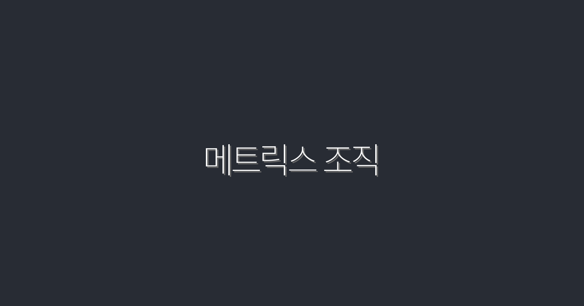 2026년 최신 메트릭스 조직으로 변화를! 5가지 혜택 공개