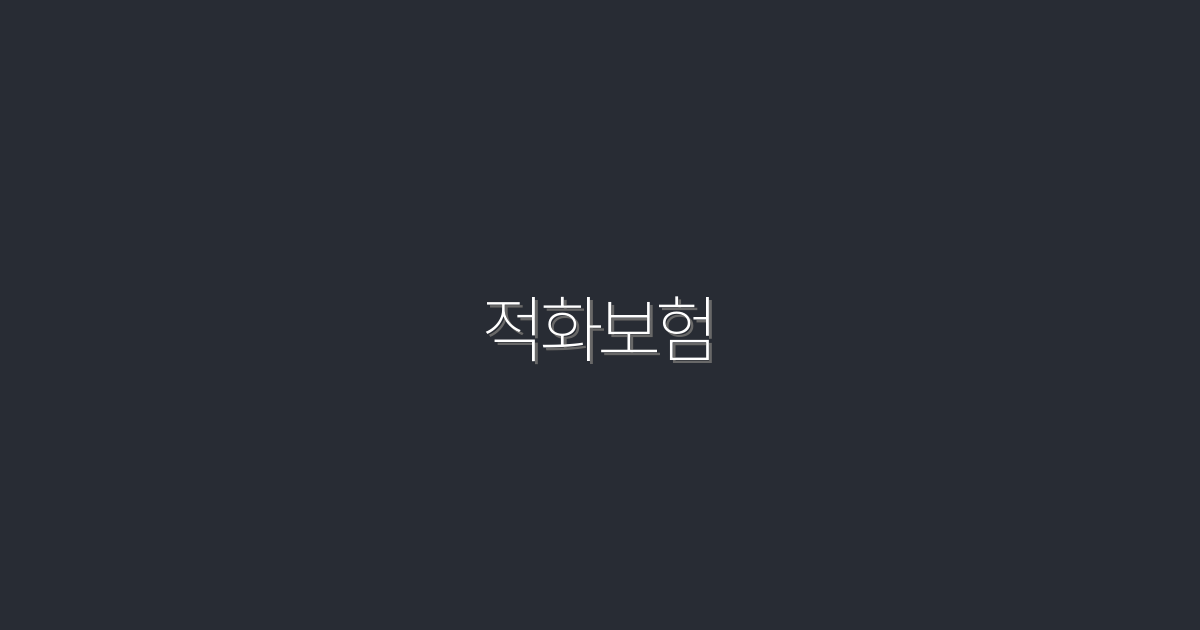 2026년 적화보험으로 최대 30% 절약하는 방법!